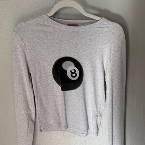 Edikted Light Gray Long Sleeve Top